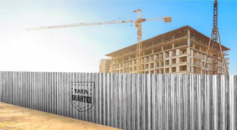 Use of GC Sheets in Construction Sites - Tata Shaktee